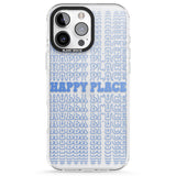 iPhone 16 Pro Max Happy Place (Blue) Black Impact Phone Case + Magsafe