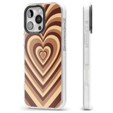 iPhone 16 Pro Max Latte Heart Illusion Black Impact Phone Case