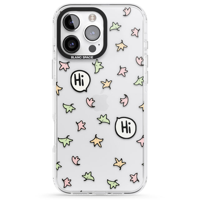 iPhone 16 Pro Max Heartstopper Leaves Pattern Black Impact Phone Case