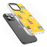 iPhone 16 Pro Max Plant Faces Kawaii Pattern Black Impact Phone Case