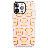 iPhone 16 Pro Max Bread Faces Kawaii Pattern Black Impact Phone Case