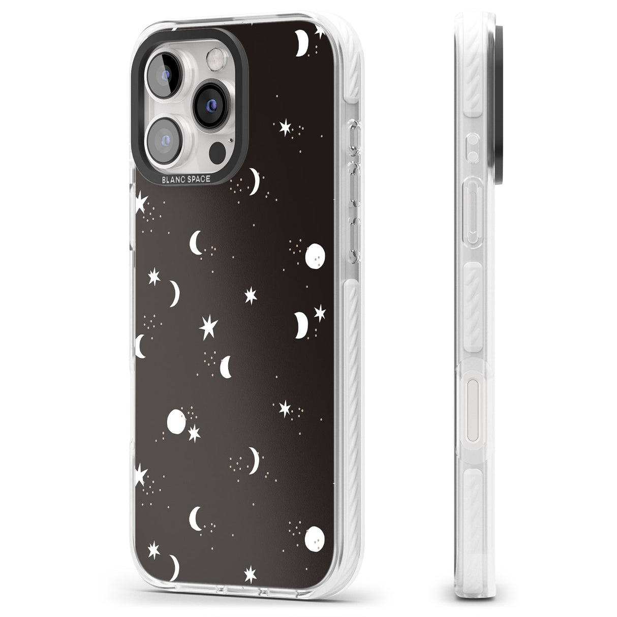 iPhone 16 Pro Max Funky Moons & Stars Black Impact Phone Case