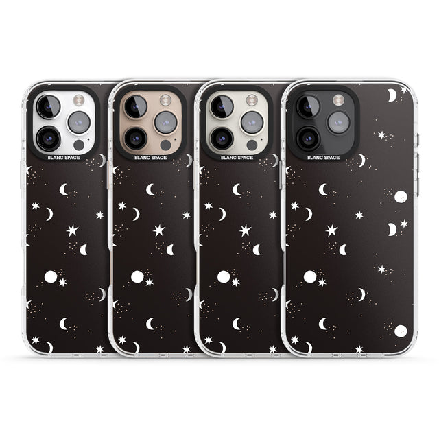 iPhone 16 Pro Max Funky Moons & Stars Black Impact Phone Case