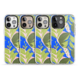 iPhone 16 Pro Max Fern Leaves Abstract Pattern Black Impact Phone Case