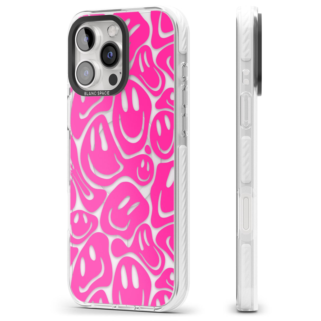 iPhone 16 Pro Max Pink Acid Faces Black Impact Phone Case