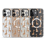 iPhone 16 Pro Max Cute Giraffe Pattern Clear Black Impact Phone Case