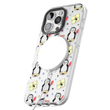 iPhone 16 Pro Max Cute Penguin Pattern Clear Black Impact Phone Case