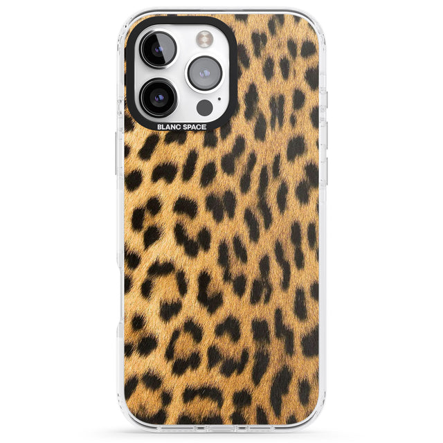 iPhone 16 Pro Max Designer Fashion Gold Leopard Print Black Impact Phone Case