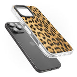 iPhone 16 Pro Max Designer Fashion Gold Leopard Print Black Impact Phone Case