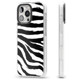 iPhone 16 Pro Max Black Zebra Print Black Impact Phone Case