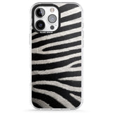 iPhone 16 Pro Max Zebra Print Black Impact Phone Case