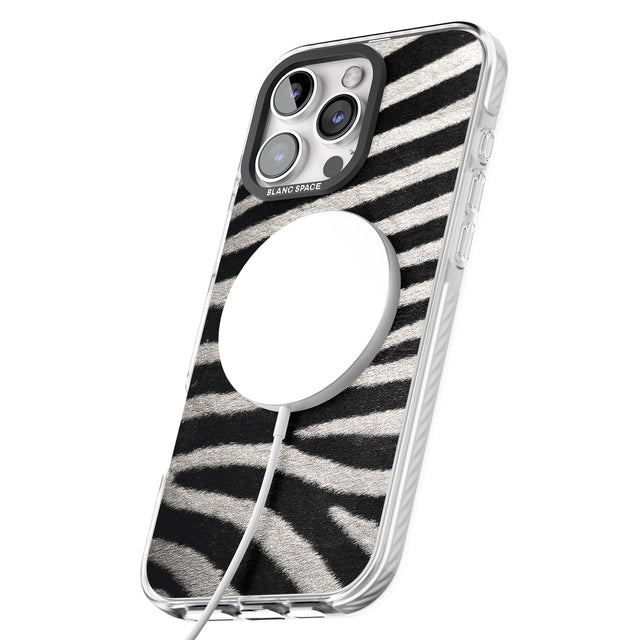 iPhone 16 Pro Max Zebra Print Black Impact Phone Case