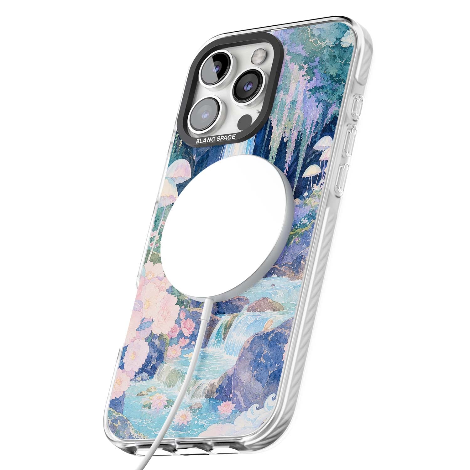 Mystic Waterfall art iPhone case | Impact Magsafe case for iPhone 16 Pro, iPhone 16 Pro Max