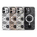 iPhone 16 Pro Max Suns & Clouds Vintage Astrological Black Impact Phone Case