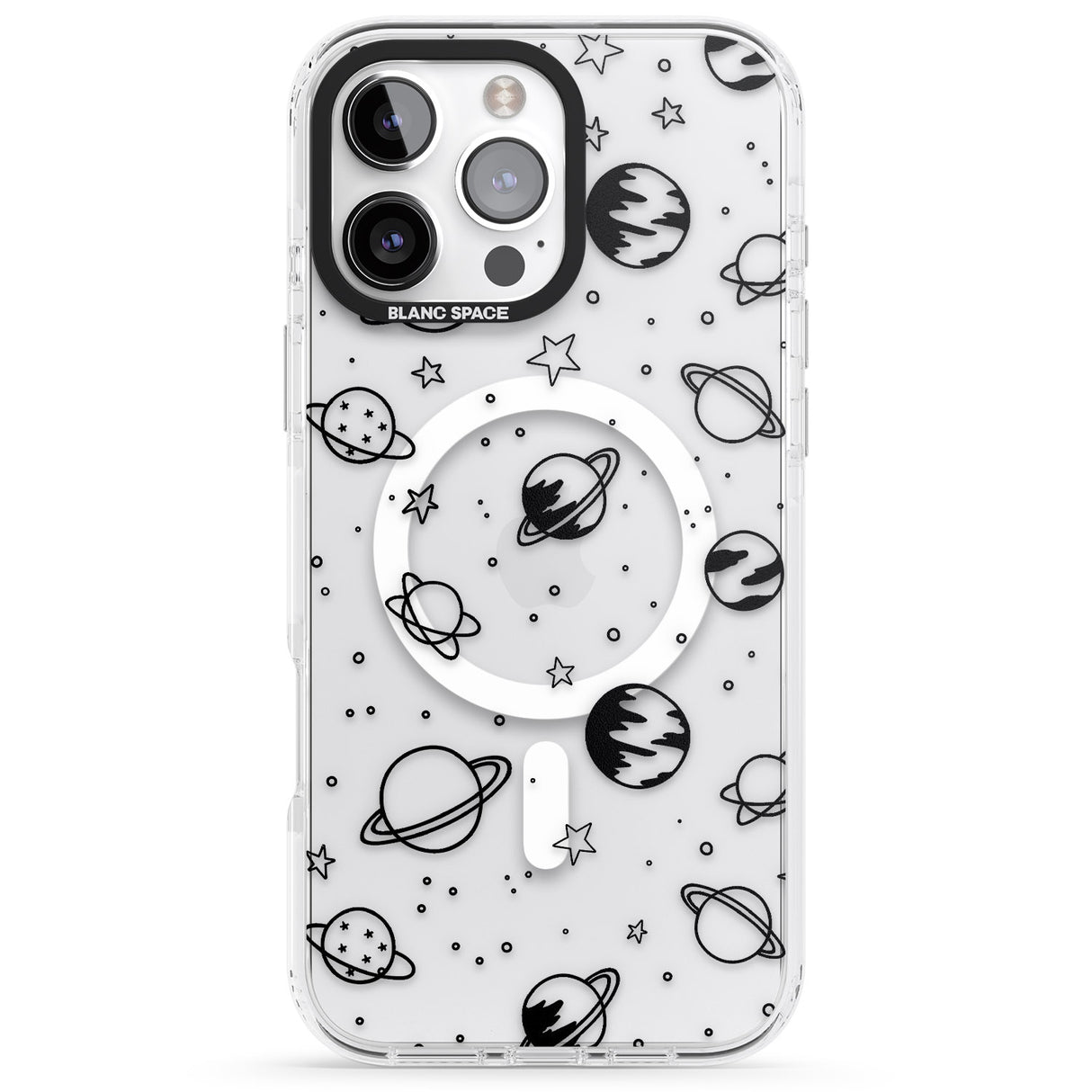 Cosmic Outer Space Design Black on Clear