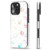 iPhone 16 Pro Max Cosmic Outer Space Design Pastels on White Black Impact Phone Case