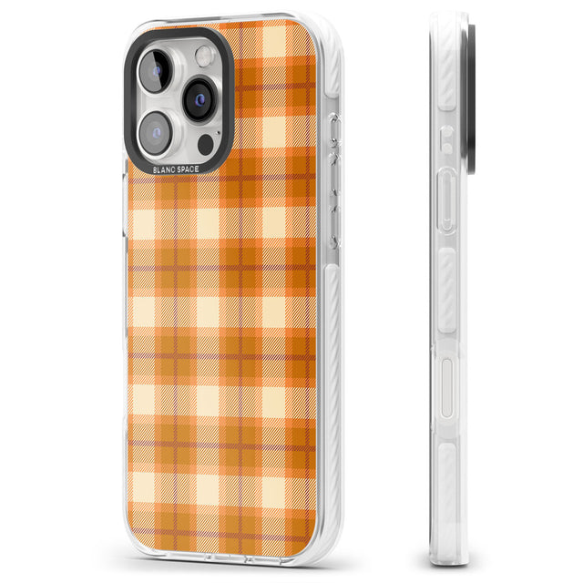 Pumpkin Plaid Impact Magsafe Phone Case for iPhone 16 Pro, iPhone 16 Pro Max