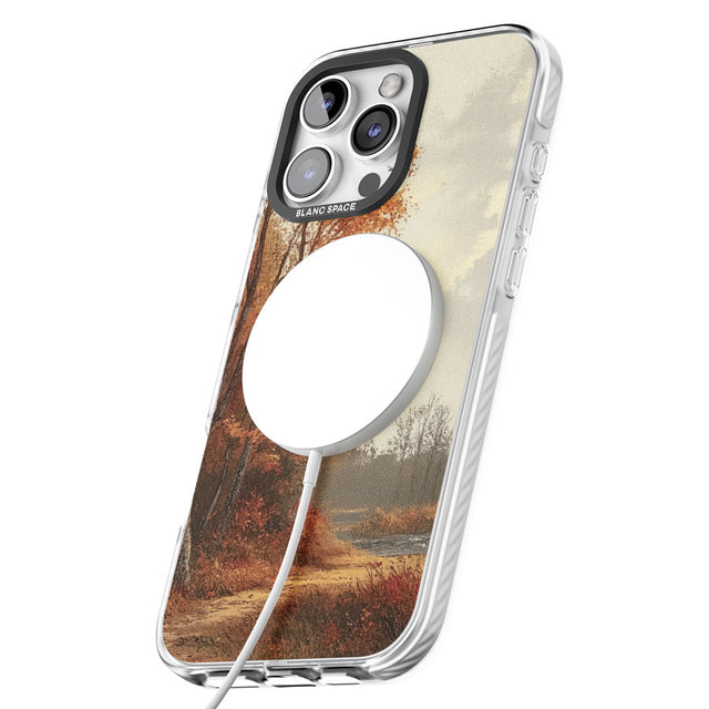 Vintage Autumn Oil Painting Impact Magsafe Phone Case for iPhone 16 Pro, iPhone 16 Pro Max