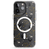 iPhone 16 Pro Max Sweet as Honey Patterns: Bees & Hearts (Clear) Black Impact Phone Case