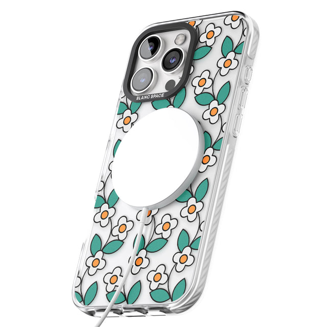 iPhone 16 Spring Daisies Clear Impact Phone Case