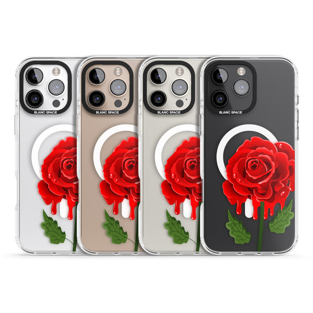 iPhone 16 Melting Rose Clear Impact Phone Case