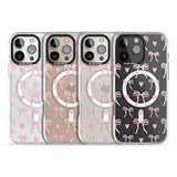 iPhone 16 Pink Bows & Hearts Clear Impact Phone Case