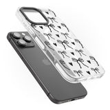 iPhone 16 Black Bows & Hearts Clear Impact Phone Case