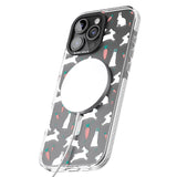 iPhone 16 Pro Max White Bunnies and Carrots Black Impact Phone Case