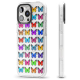 iPhone 16 Pro Max Colourful Butterfly Pattern Black Impact Phone Case