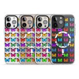 iPhone 16 Pro Max Colourful Butterfly Pattern Black Impact Phone Case