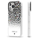 iPhone 16 Pro Max Personalised Pastel Leopard Spots Black Impact Phone Case