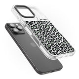 iPhone 16 Pro Max Personalised Seafoam Green & Cursive Leopard Spots Black Impact Phone Case