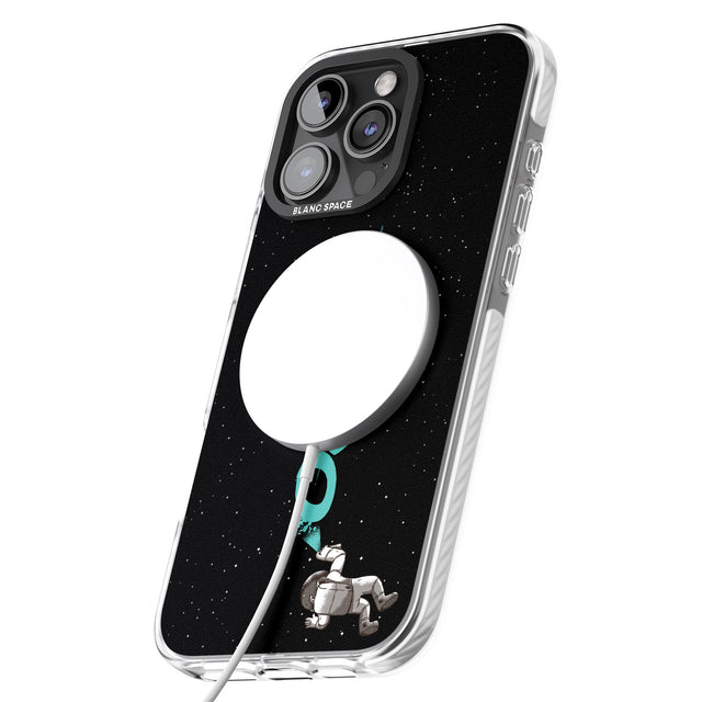 iPhone 16 Pro Max Personalised Graffiti Astronaut Black Impact Phone Case