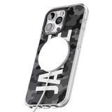 iPhone 16 Pro Max Personalised Vertical Name Black Camouflage Black Impact Phone Case