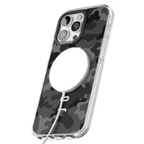 iPhone 16 Pro Max Personalised Small Vertical Name Black Camouflage Black Impact Phone Case