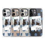 iPhone 16 Pro Max Personalised English Blue Cat Photo Black Impact Phone Case