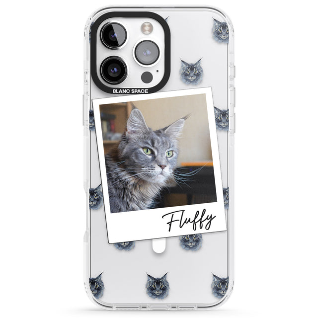 iPhone 16 Pro Max Personalised Maine Coon Photo Black Impact Phone Case