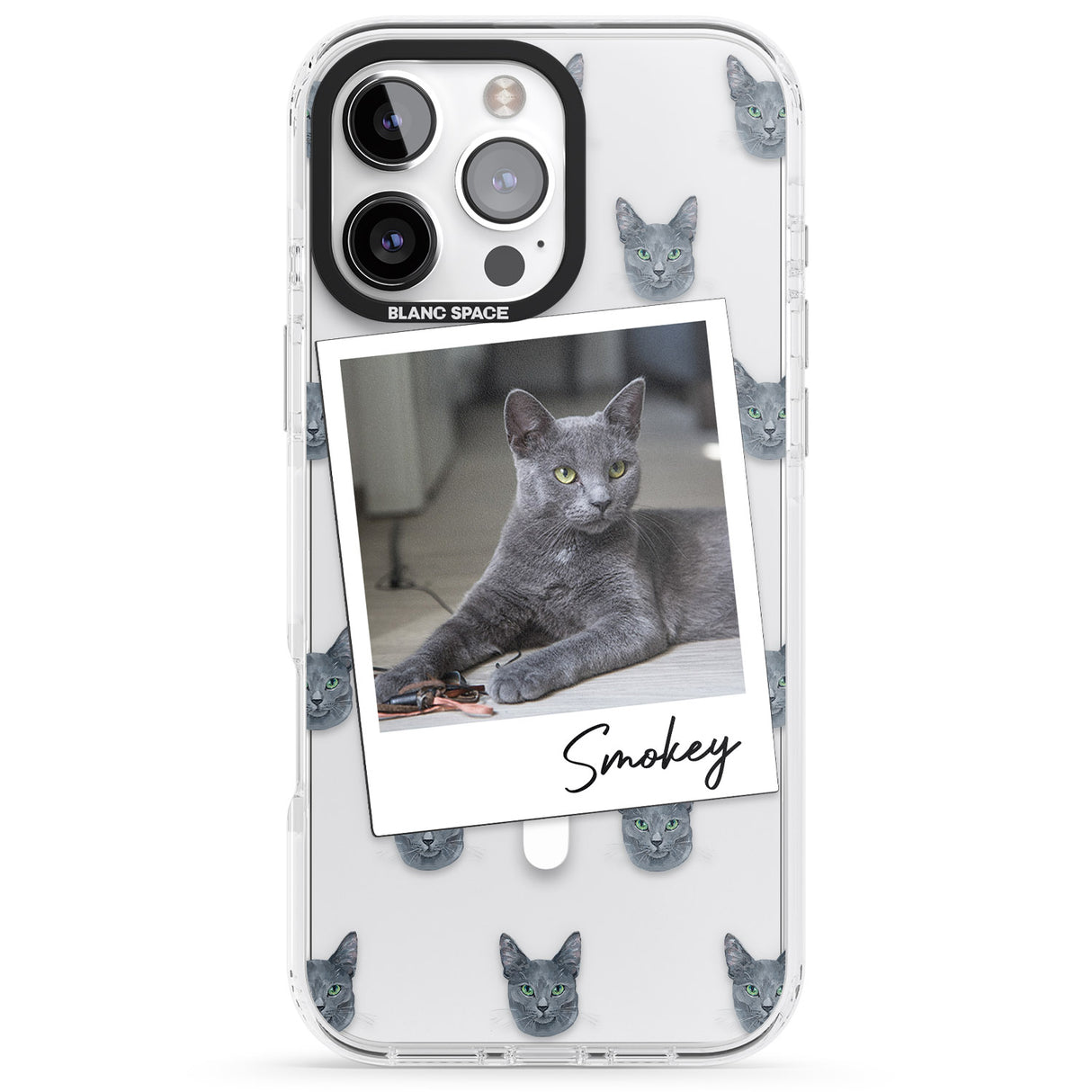 iPhone 16 Pro Max Personalised Korat Cat Photo Black Impact Phone Case