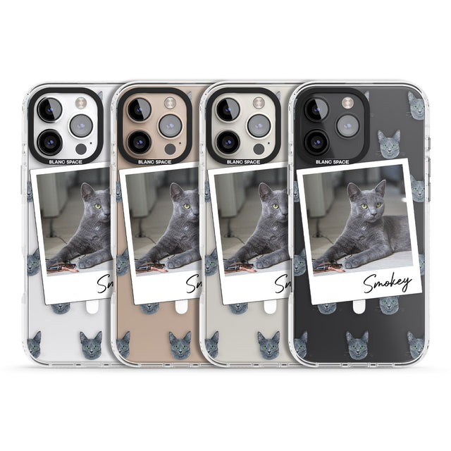 iPhone 16 Pro Max Personalised Korat Cat Photo Black Impact Phone Case