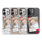 iPhone 16 Pro Max Personalised Love Instant Film Photo Black Impact Phone Case