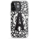 iPhone 16 Pro Max Personalised Floral Pattern Personalised Black Impact Phone Case