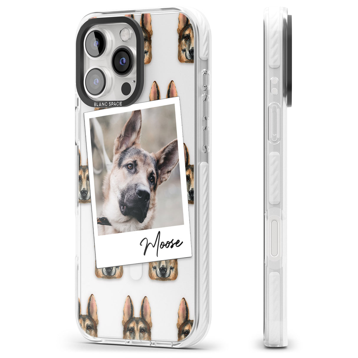 iPhone 16 Pro Max Personalised German Shepherd - Dog Photo Black Impact Phone Case