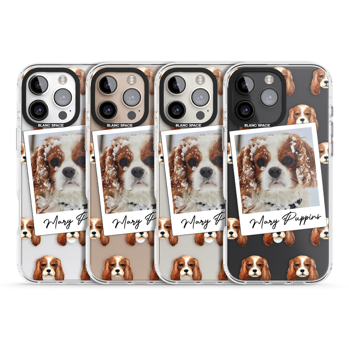 iPhone 16 Pro Max Personalised Cavalier King Charles - Dog Photo Black Impact Phone Case