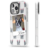 iPhone 16 Pro Max Personalised French Bulldog, Black & White - Dog Photo Black Impact Phone Case