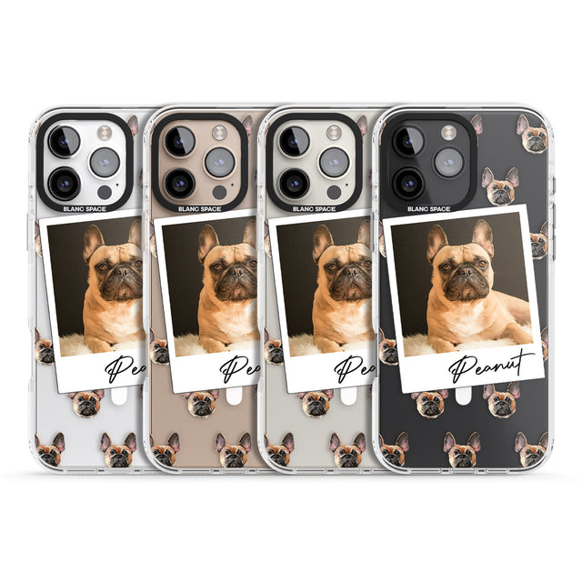 iPhone 16 Pro Max Personalised French Bulldog, Tan - Dog Photo Black Impact Phone Case