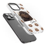 iPhone 16 Pro Max Personalised Cockapoo, Brown - Dog Photo Black Impact Phone Case