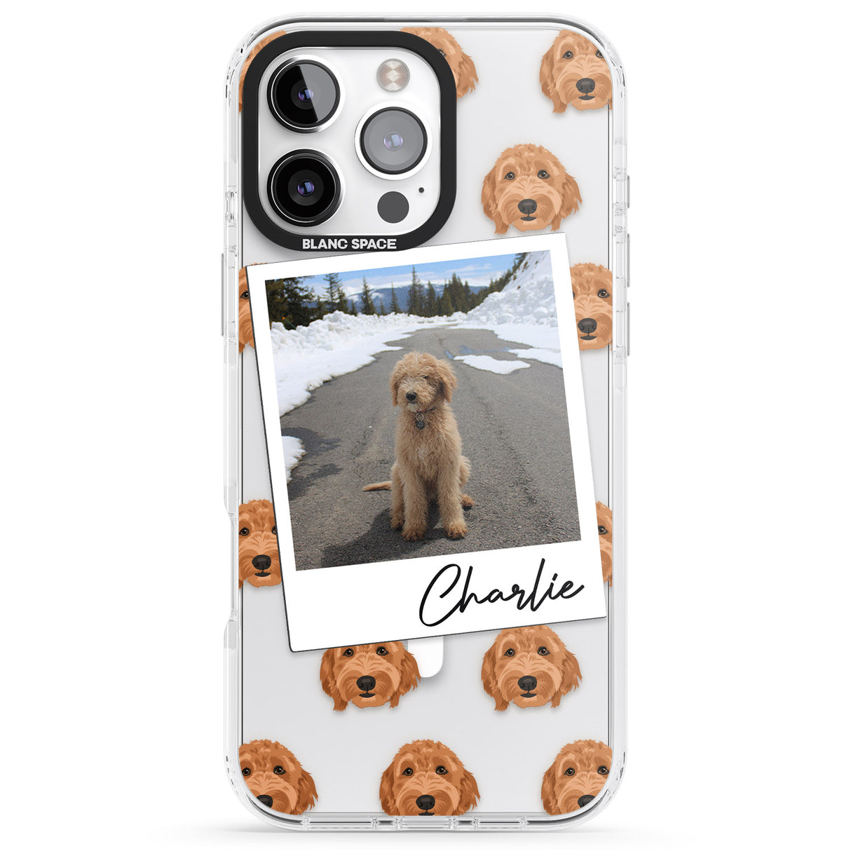 iPhone 16 Pro Max Personalised Personalised Golden Doodle - Dog Photo Black Impact Phone Case