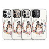 iPhone 16 Pro Max Personalised Australian Shepherd Watercolour Dog Portrait Black Impact Phone Case