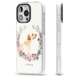 iPhone 16 Pro Max Personalised Yellow Labrador - Watercolour Dog Portrait Black Impact Phone Case