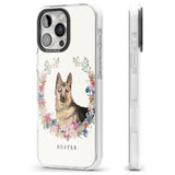 iPhone 16 Pro Max Personalised German Shepherd - Watercolour Dog Portrait Black Impact Phone Case